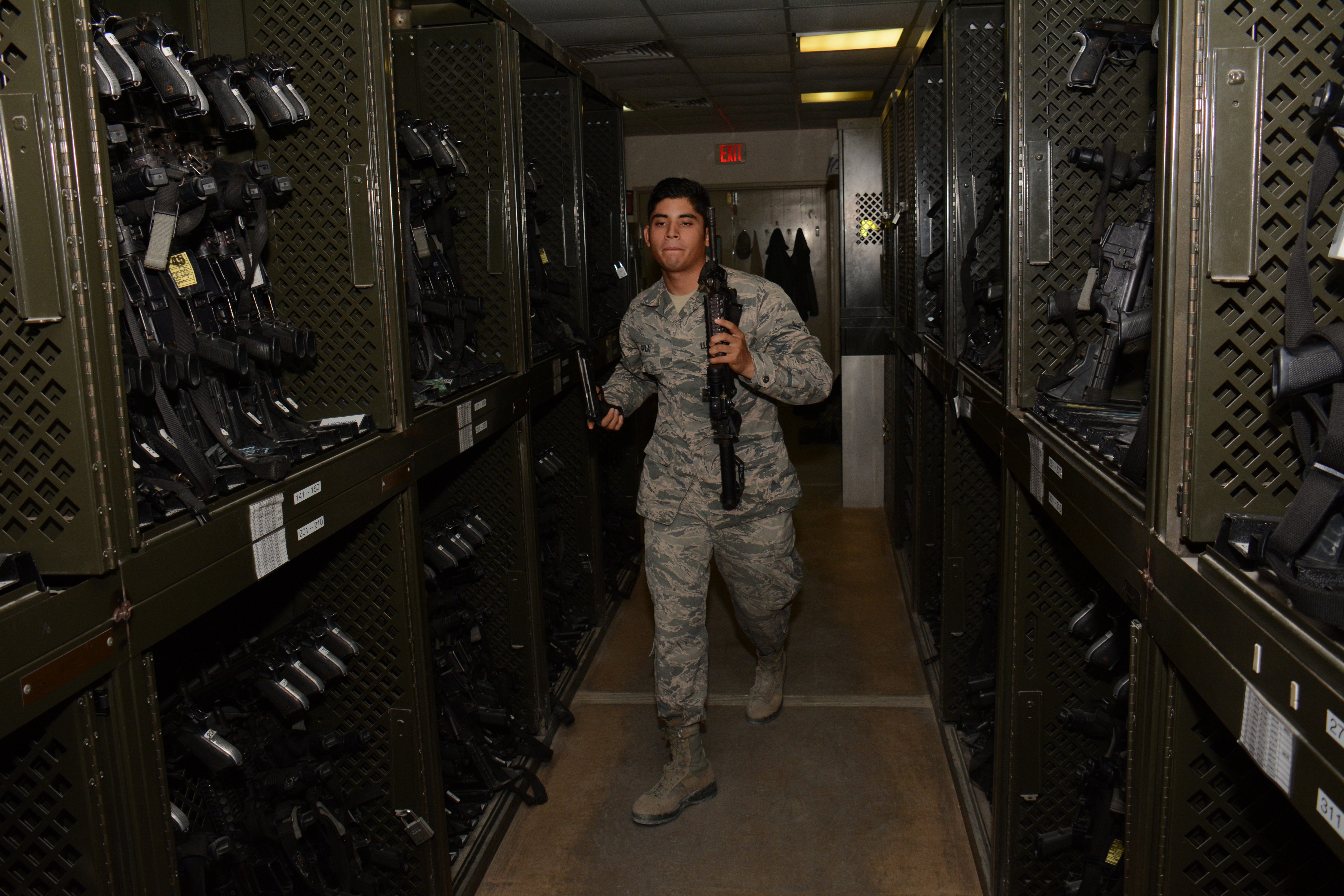 Photo of Air Force Member in an Armory